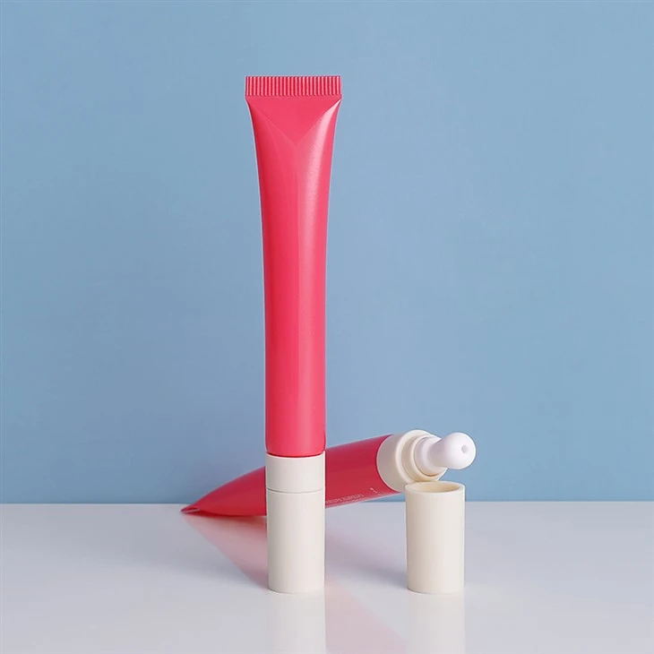 15ml Custom Logo Cream Container Cosmetic Plastic Packaging Eye Cream Tube With Ceramic Roller Applicator