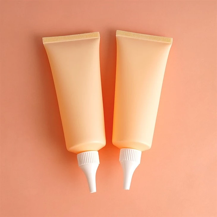 Diameter 40 Custom Long Pointed Hair Care Scalp Essence Oil Gel Serum Ointment Cream Container With Rotary Switch Cover